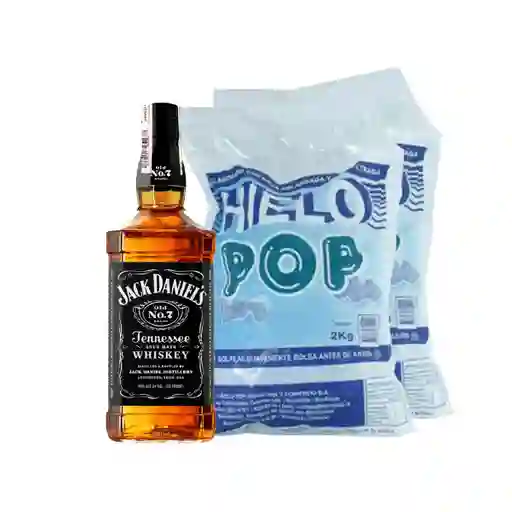 Combo Jack Daniels Whisky Premium Old no.7 Tennessee + Pop Hielo
