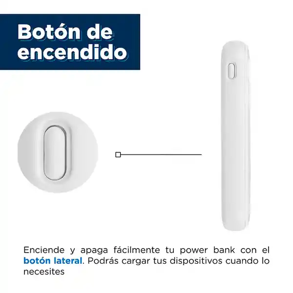 Batería Portátil Power Bank Blanco Miniso