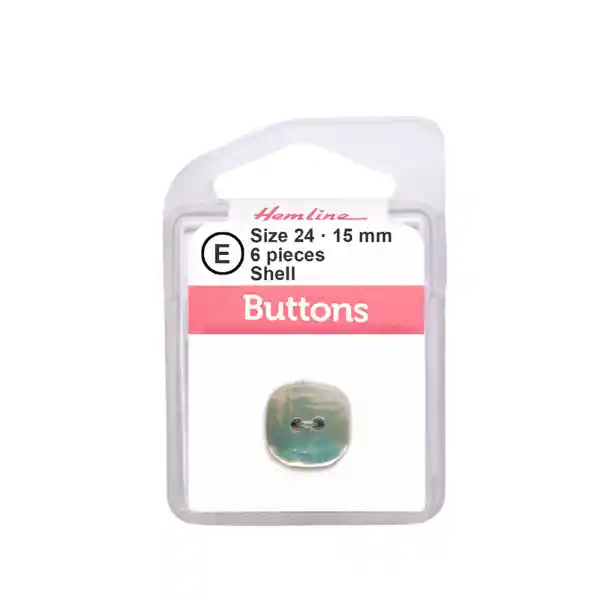 Botón Nacar Figuras Crema Cuadrado Hb05528.52 15mm 6