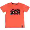 Polera Manga Corta Niño Naranja Pillín Talla 3 A