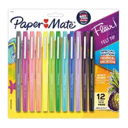 Bolígrafos Paper Mate Flair Tropical Vacation Punto Mediano