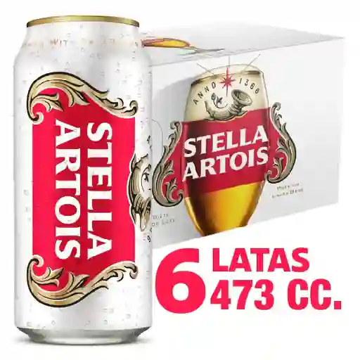 Stella Artois Cerveza Belgium Rubia Pilsner Lata