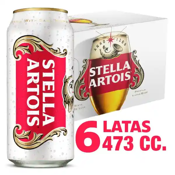 Stella Artois Cerveza Belgium Rubia Pilsner Lata