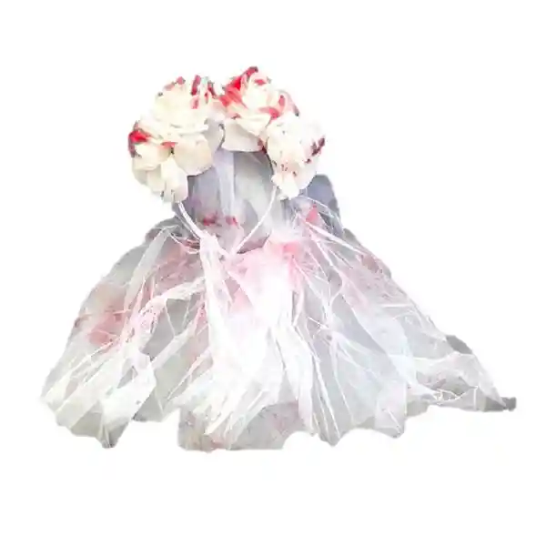 Cintillo Velo Con Flores y Sangre