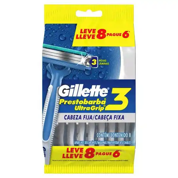 Gillette Máquina para Afeitar Prestobarba Ultra Grip