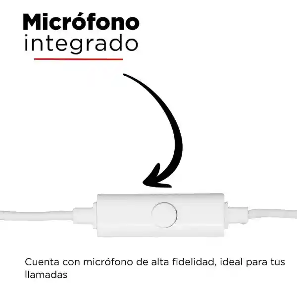 Miniso Audífonos de Cable Blanco Mod Hf233