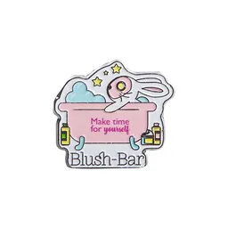 Blush-Bar Pin Prendedor Make Time For Yourself