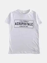Aeropostale Polera Manga Corta Graph o Blanco 14 4951 V26