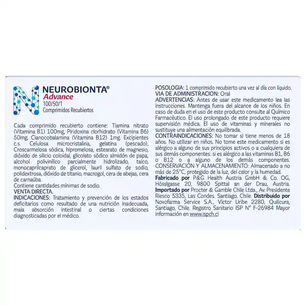 Procter & Gamble Chile Neurobionta Advance