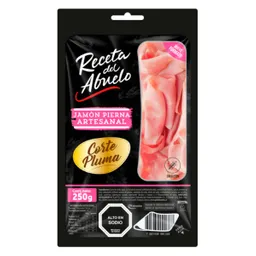 Receta del Abuelo Jamón Pierna Artesanal Corte Pluma