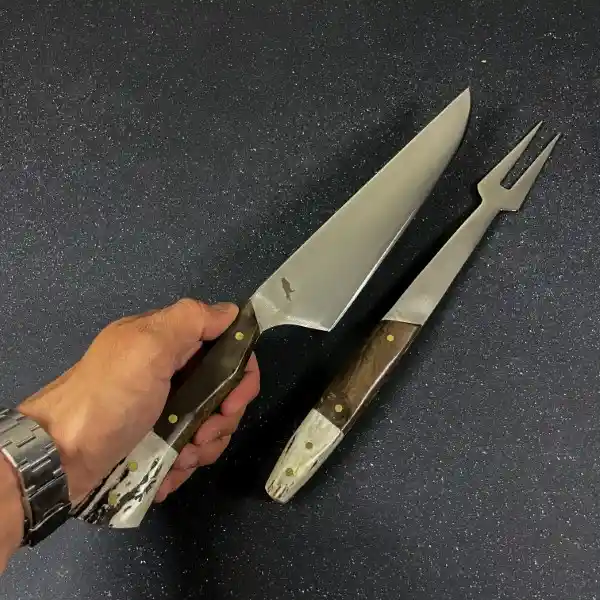 Set Parrillero Inoxidable Chinchilla 37 cm