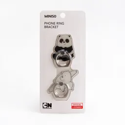 Miniso Soporte Para Celular Tipo Anillo - We Bare Bears 2pzas