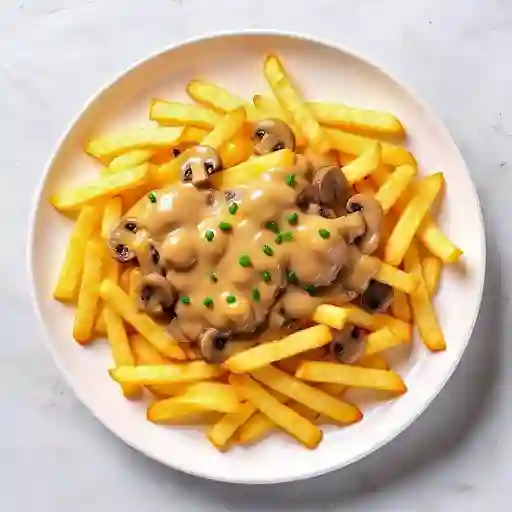 Papas Fritas Con Champinon