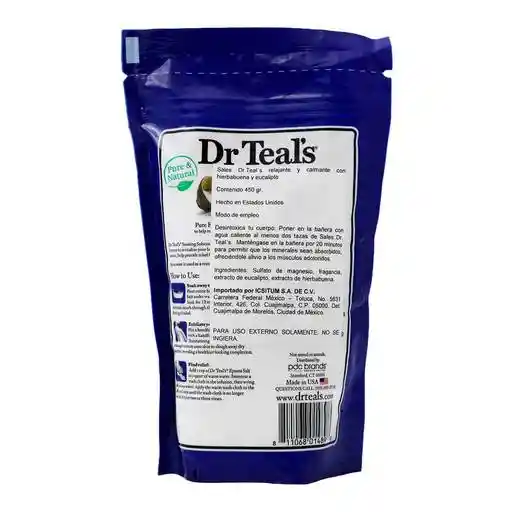 Dr Teal's Jabón Corporal Pure Epsom Salt Soaking Solution