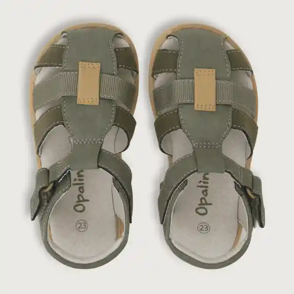 Sandalias Franciscana Velcro Niño Old Militar Talla 22 Opaline