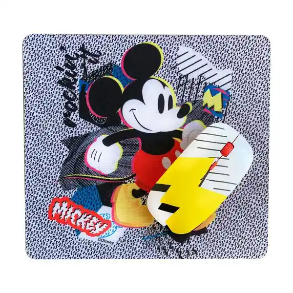 Kit Mouse Inalámbrico y Mouse Pad Mickey Rock