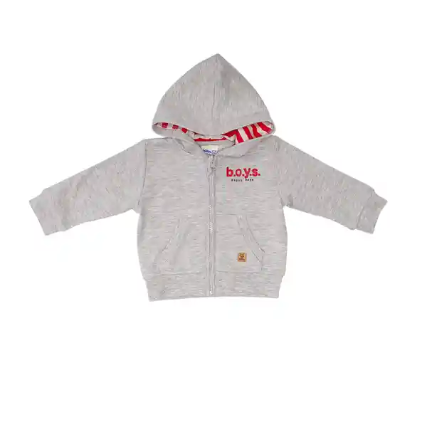 Polerón Bebe Niño Gris Pillin 3 M