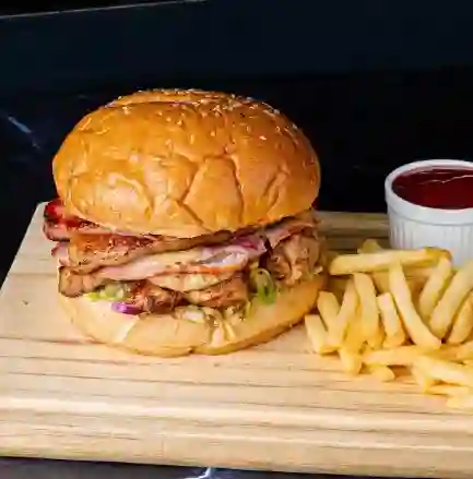 Hamburguesa Mixta Carne y Pollo