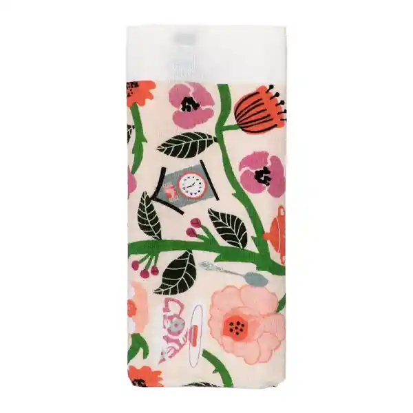 Paño Cocina de Algodón Velour Estampado Flores Casaideas