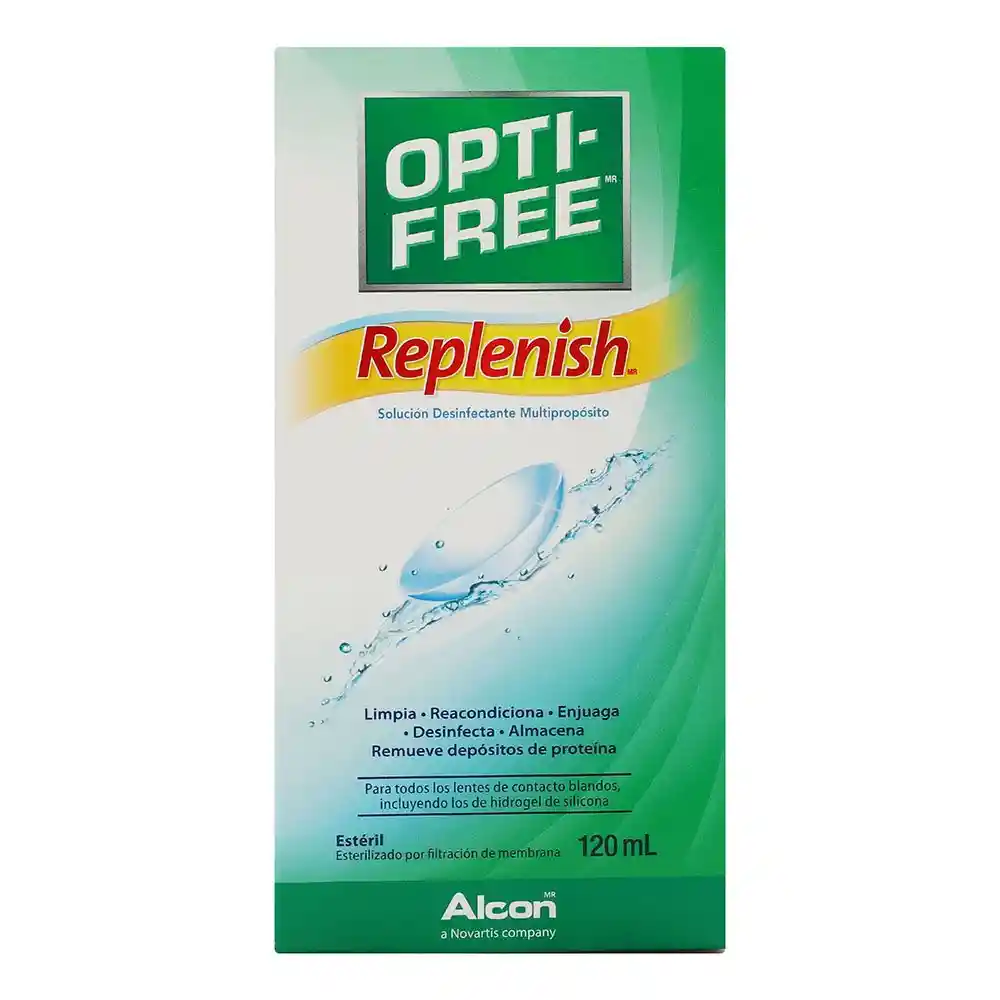 Opti Free Replenish Caja con Frasco Gotero de 120 Ml