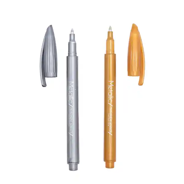 Set de Plumones de Aceite 1.22 mm Dorado y Plateado Miniso