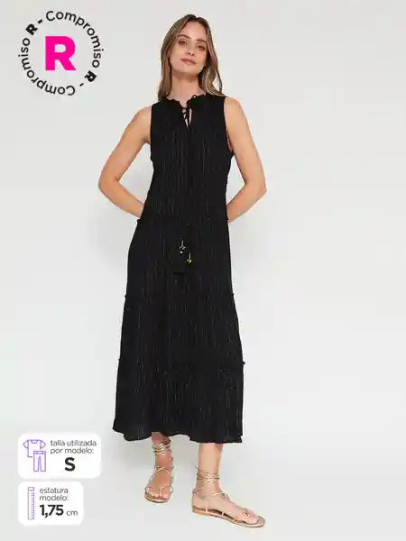 Tatienne Vestido Largo Fernanda e Color Negro L V25