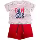 Conjunto Bebé Niño Blanco Talla 3 A Pillín