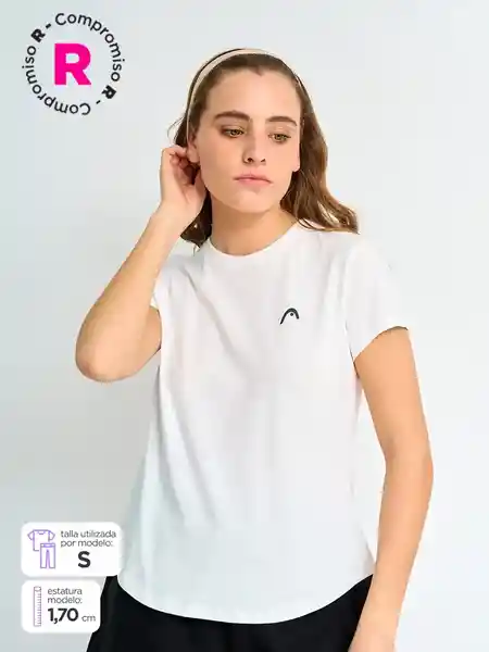Head Polera Loguito Q4 Mujer Blanco S SS25