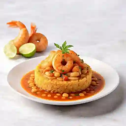 Tacu Tacu en Salsa de Mariscos