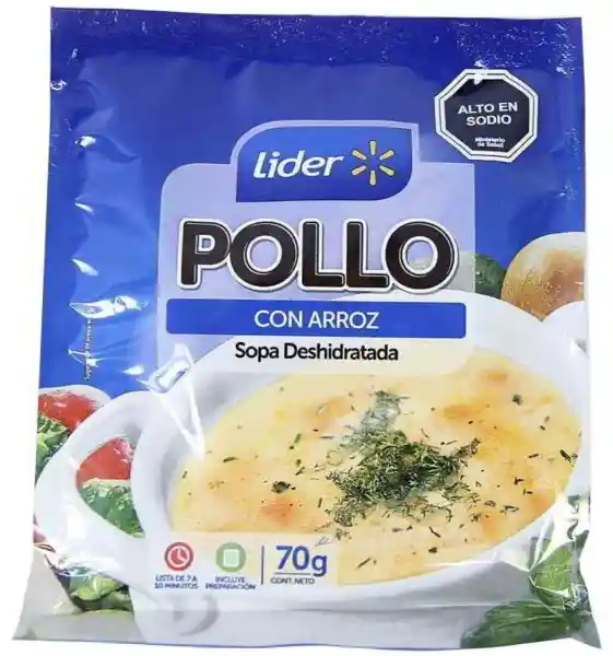 Sopa Deshidratada Pollo Arroz Líder