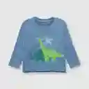 Polera Dinosauriosde Bebé Niño Denim Talla 36M Colloky