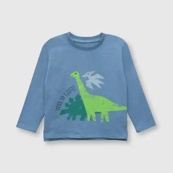 Polera Dinosauriosde Bebé Niño Denim Talla 36M Colloky