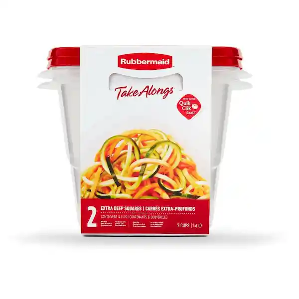 Rubbermaid Set Contenedor Tal Ruby 1.6 L