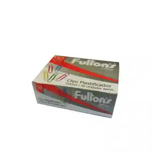 Fultons Clip Redondo Plastificado Colores Surtido 50 mm