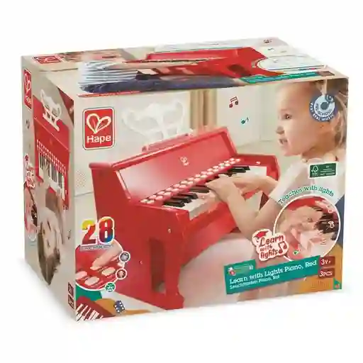 Hape Juguete Learn With Lights Piano Red - E0628