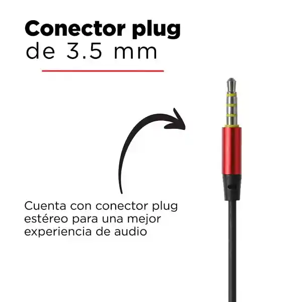 Miniso Audífonos Half In Ear Modelo Y668 Rojo y Negro 