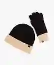 Set Gorro y Guantes Basic Negro Lounge