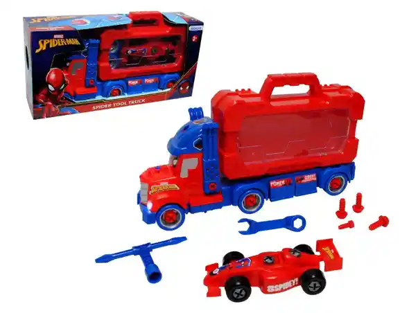 Juguete Camión Con F1 Desarmable Spiderman
