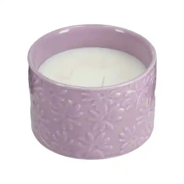 Vela de Cerámica Aroma Lavanda Diámetro 12 x 8 cm Casaideas