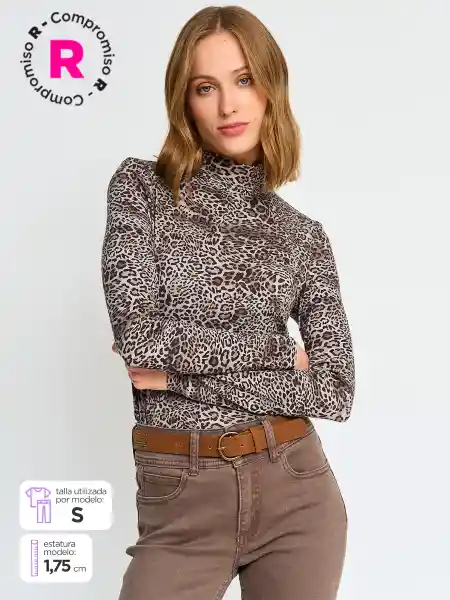Tatienne Polera Manga Larga Bilbao Ttn Color Camel L S25