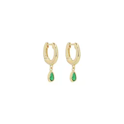 Argollas Drop Green Gold