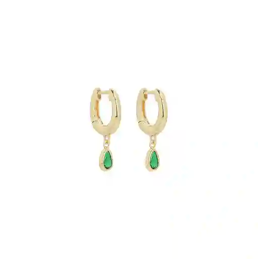 Argollas Drop Green Gold