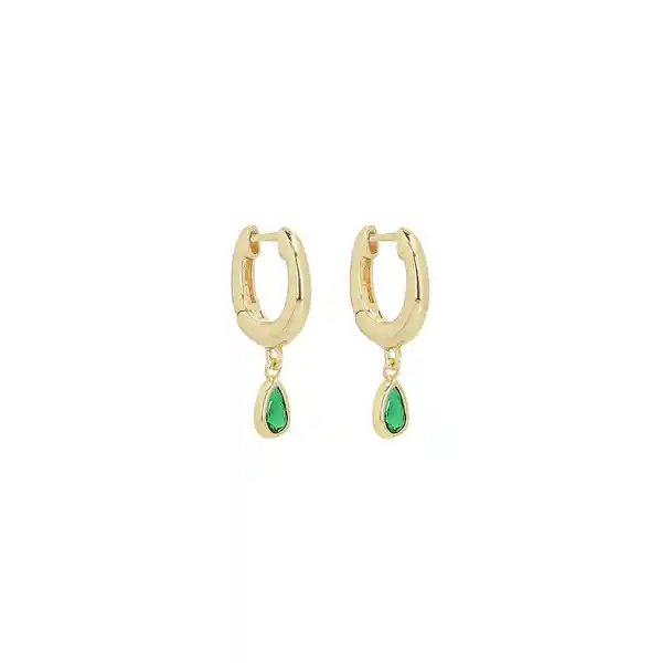 Argollas Drop Green Gold