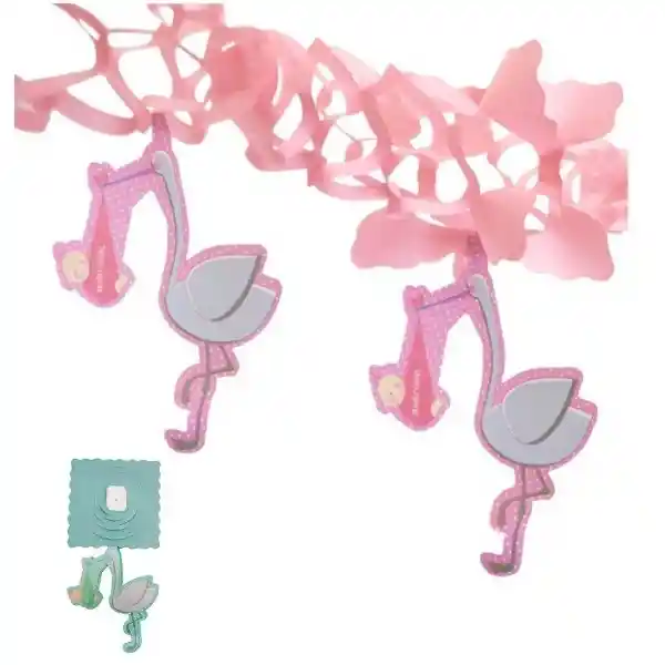 Guirnalda Baby Shower Cigüeña Niño y Niña