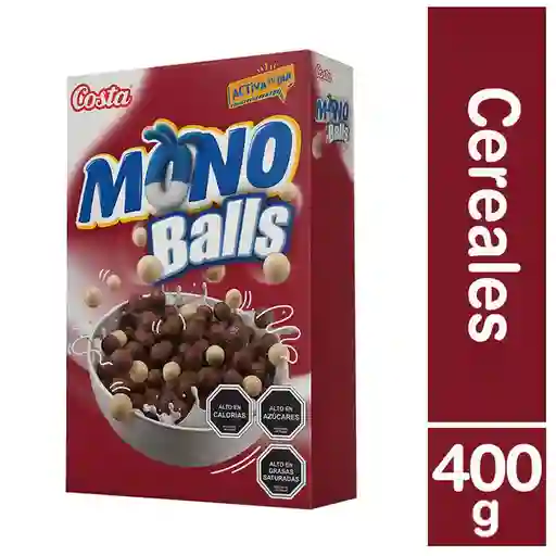 Costa Cereal Mono Balls en Forma de Bolitas con Chocolate Blanco