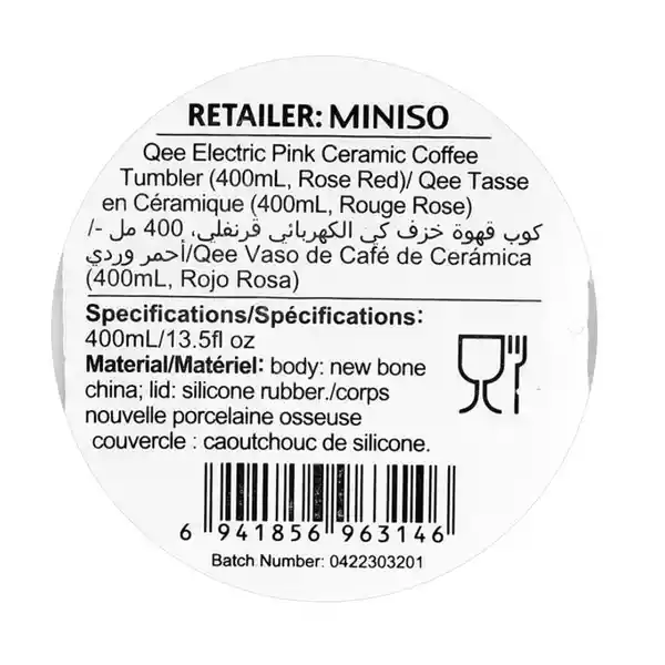 Vaso Con Tapa Miniso