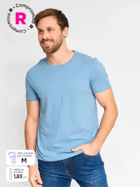 Kenneth Stevens Polera Manga Corta Celeste XL SS25