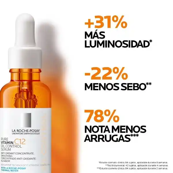 La Roche-Posay Sérum Antiarrugas Pure Vitamin C12 Oil Control