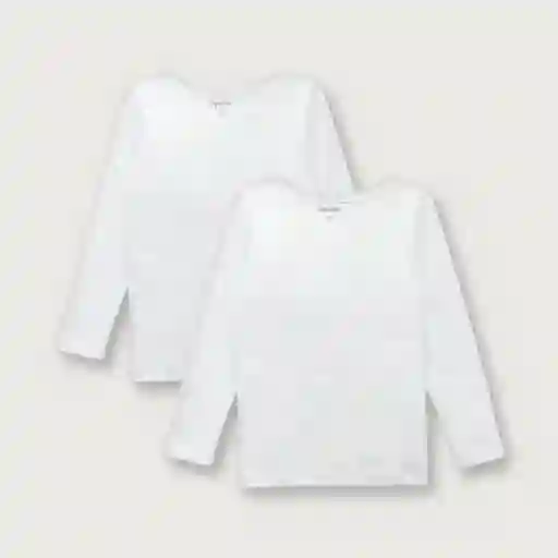 Pack de Camisetas de Niña Color Blanco Talla 3 A Opaline