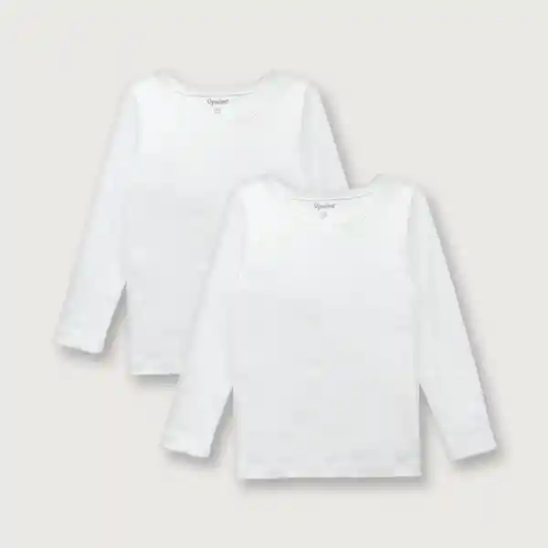 Pack de Camisetas de Niña Color Blanco Talla 3 A Opaline